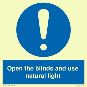 Open the blinds and use natural light